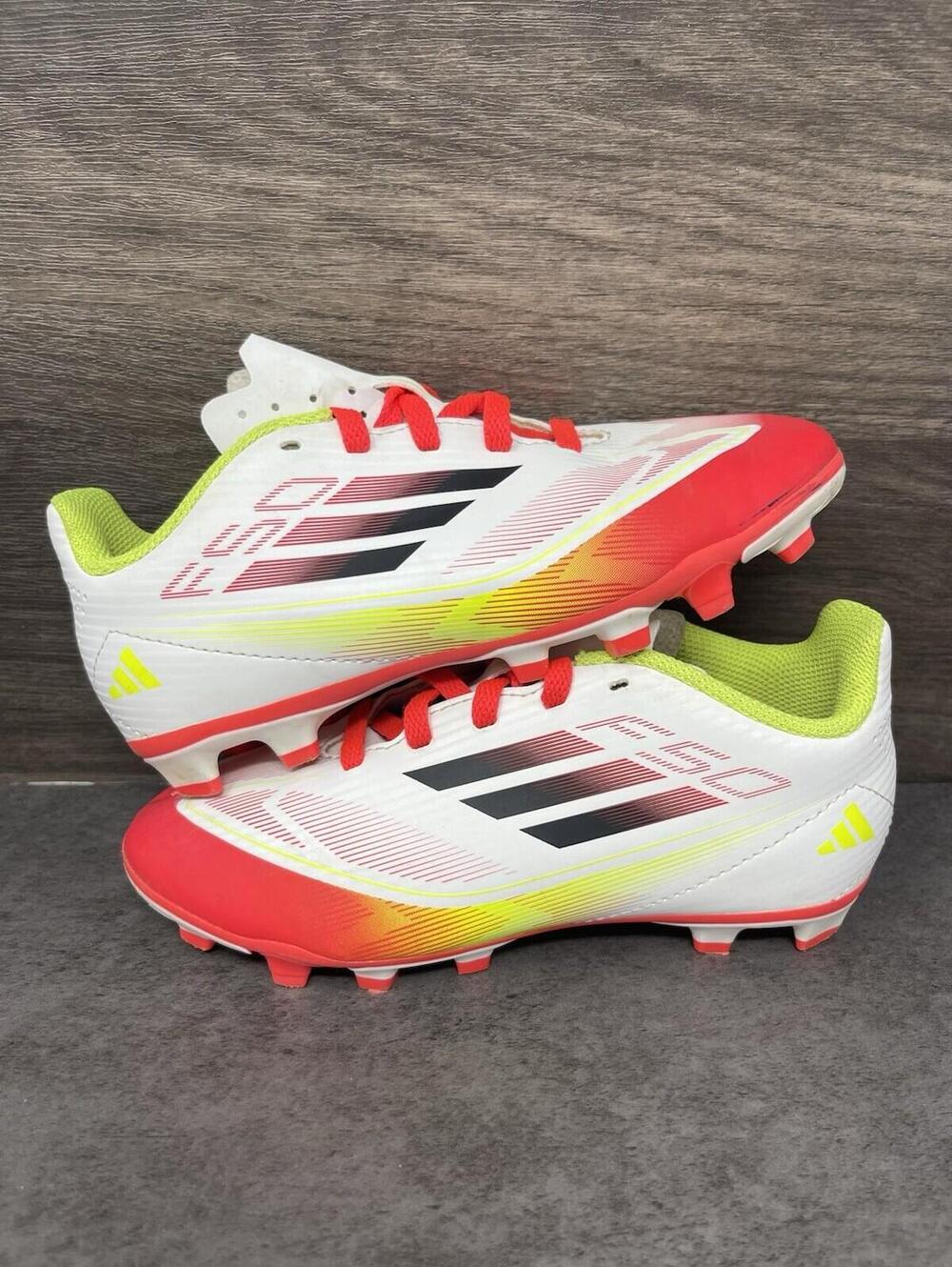 Adidas F50 Soccer Cleats Kids Size 13 Toddler White Red Green IE1309